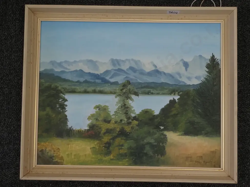 Lesley Bryce. Morning Landscape. Oil on Board. Image 1++