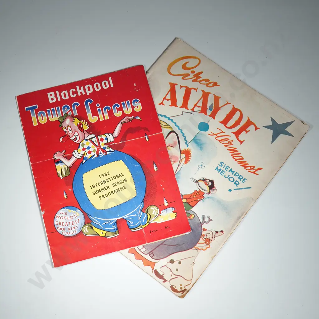 Two Programmes: Blackpool Tower Circus 1952 & Circo Atayde Hermanos 1947 Image 1++