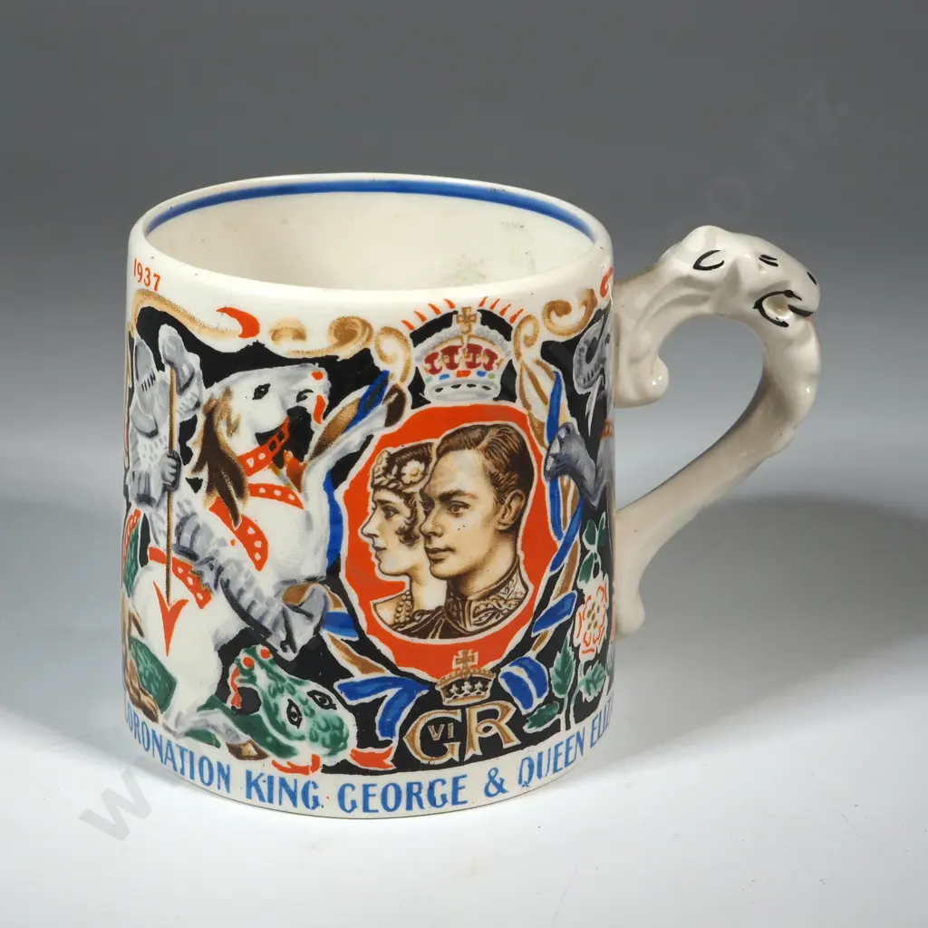 1937 King George & Queen Elizabeth Coronation Mug. Image 1++