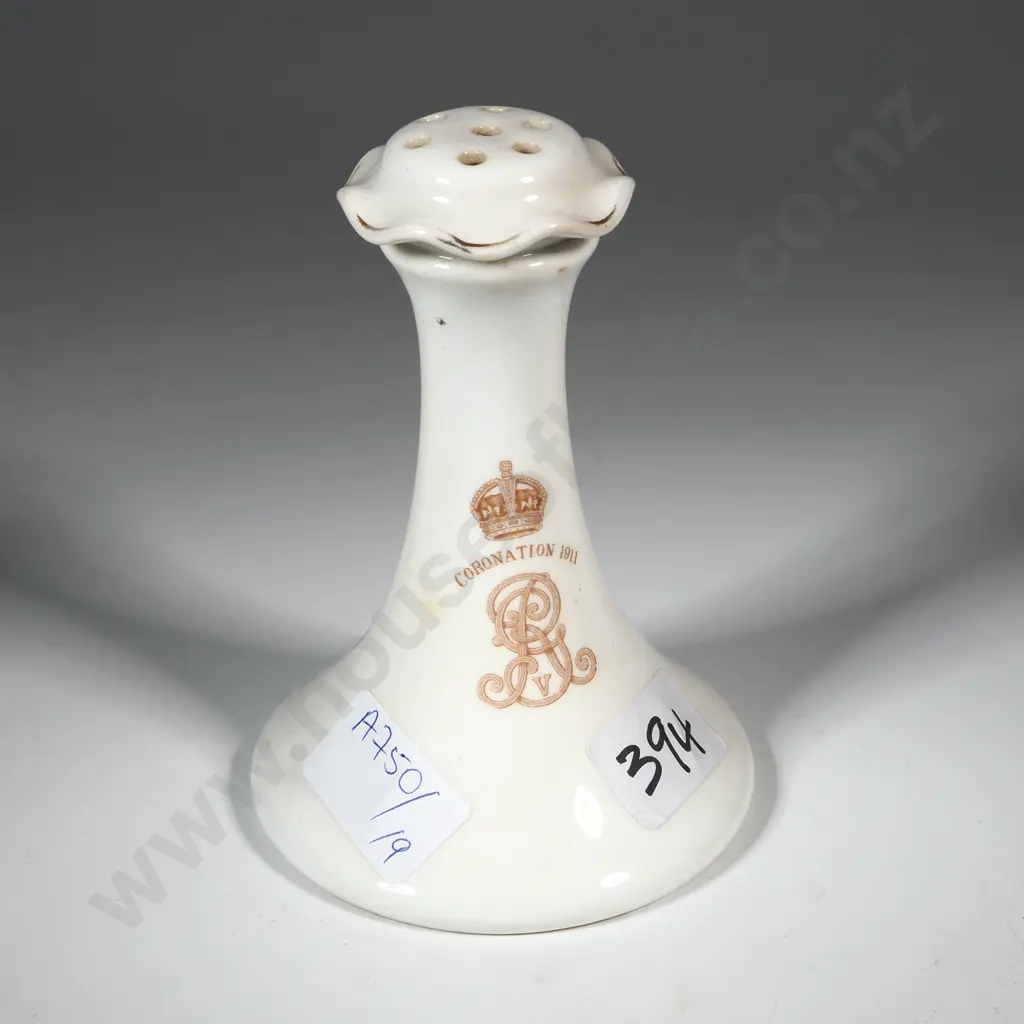 Rare Royal Doultan Hat Pin Stand Commemorating King George & Queen Mary Coronation 1911.. Image 1++