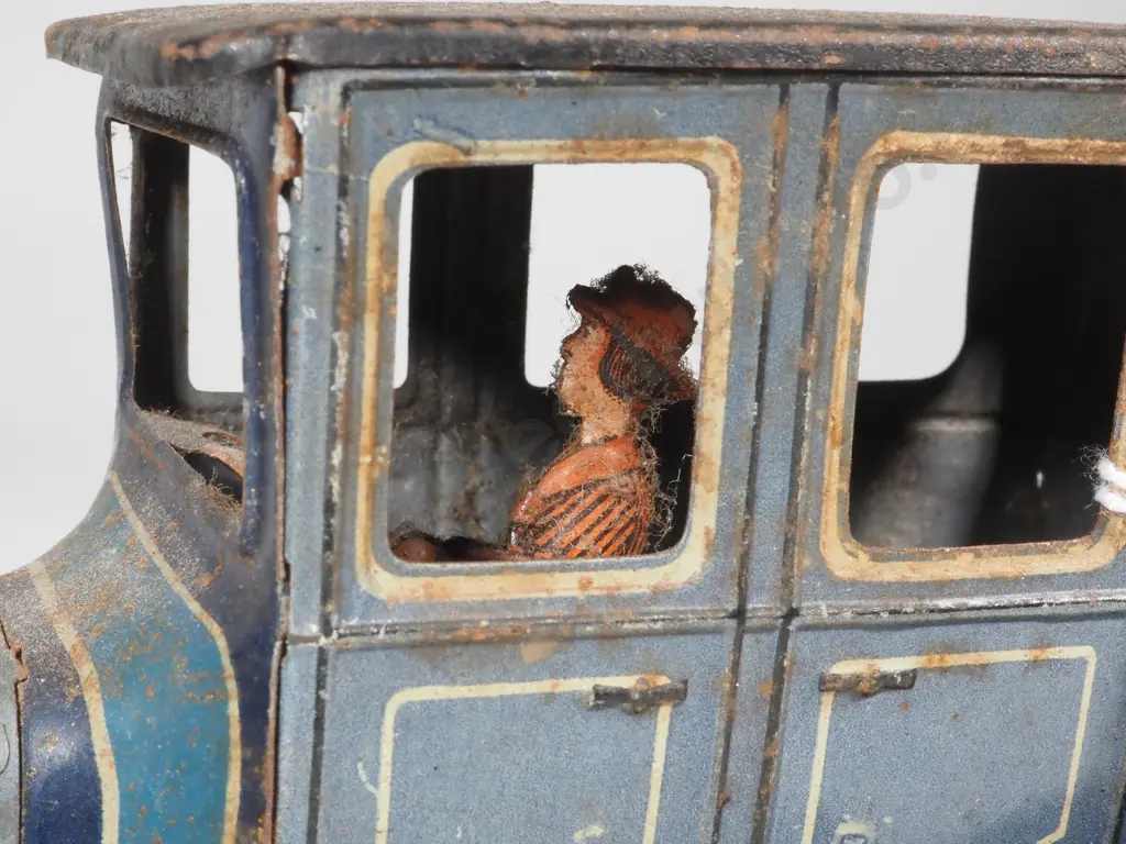 German Bing Werke Wind Up Tin Toy Automobile With Driver. Image 1++