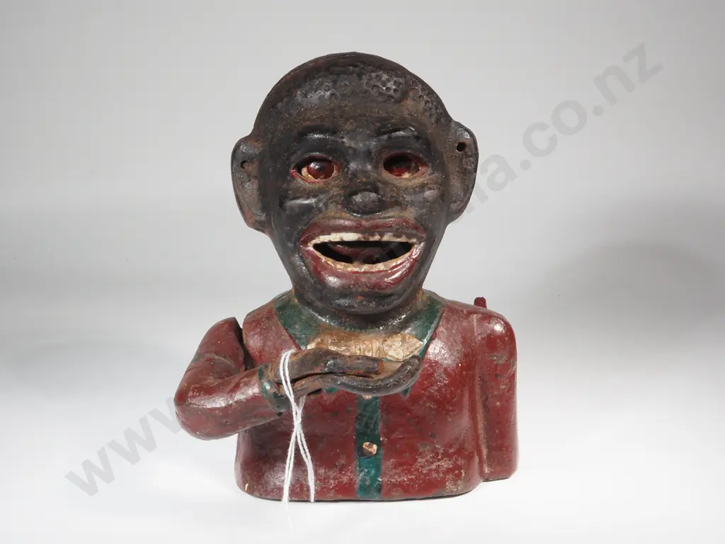 Antique Mechanical   Money Bank. Patented. Believed Original Painted. 1898? Image 1++