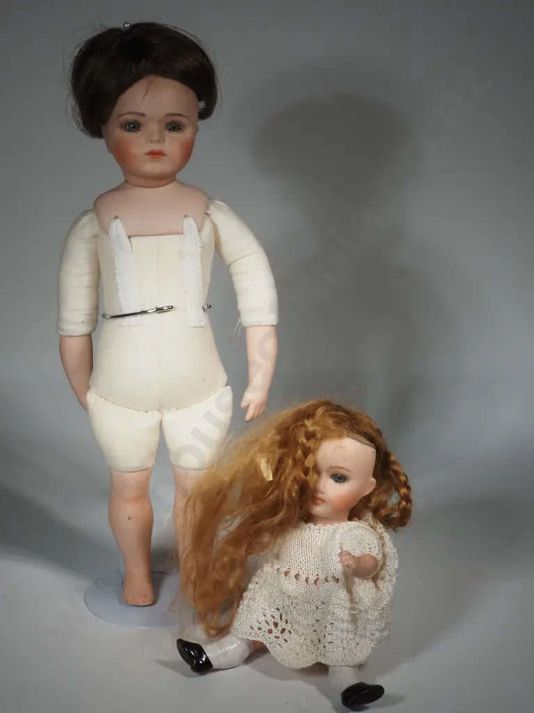 Patricia Ryan Brooks Doll With China Face & Limb & Cloth Body & A Smaller All China Doll Image 1++