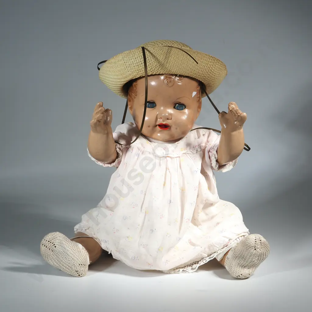 Vintage Composite Doll With Open Mouth  Image 1++