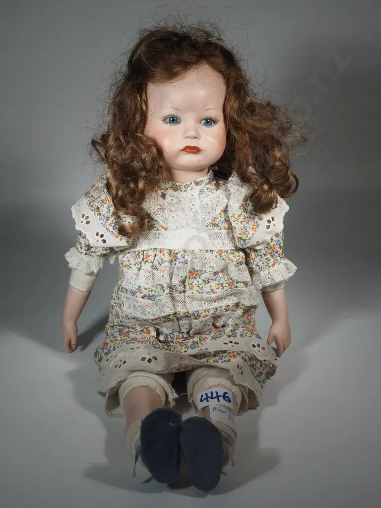 SFBJ Paris France 252  Vintage Bisque Faced  Doll. Pouty Face Image 1++