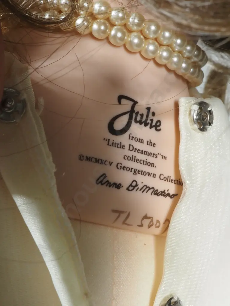 Julie Porcelain Faced Doll By Anne Dimartino - The Georgetown Collection. With Stand. Image 1++