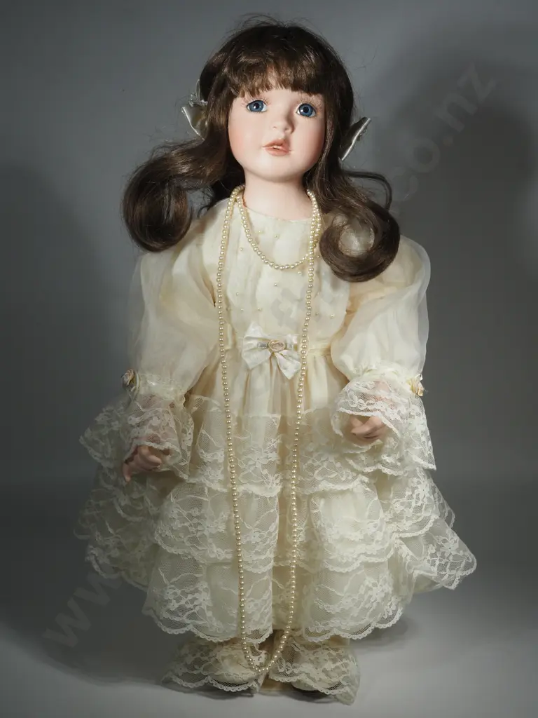 Julie Porcelain Faced Doll By Anne Dimartino - The Georgetown Collection. With Stand. Image 1++