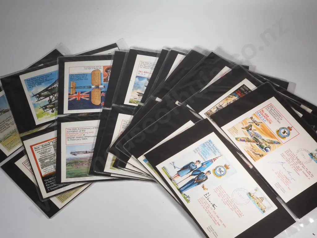 48 Event Envelopes Commemorating Important Events In The New Zealand Air Force. Signed By Notable Personalities Image 1++