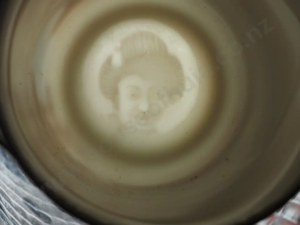 Set of Five Japanese Lithophane Cups & Saucers. Image 1++