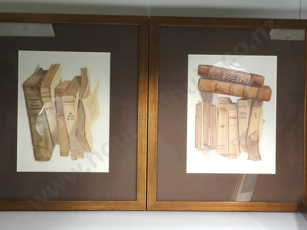 Two V. Baudry. Still Life - Classical French Literature Prints. Image 1++