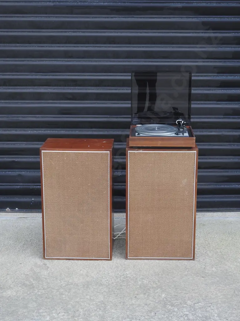 Vintage Dual 1228 Turntable Record Player & Speakers  Image 1++