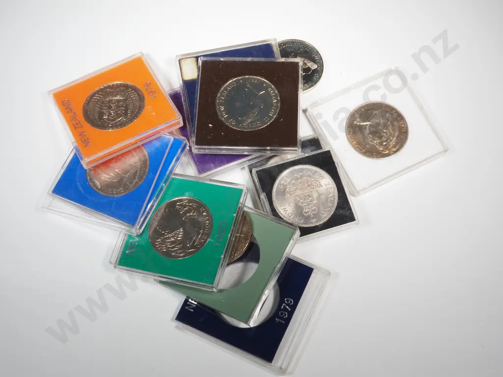 11 New Zealand UNC Dollar Coins Image 1++