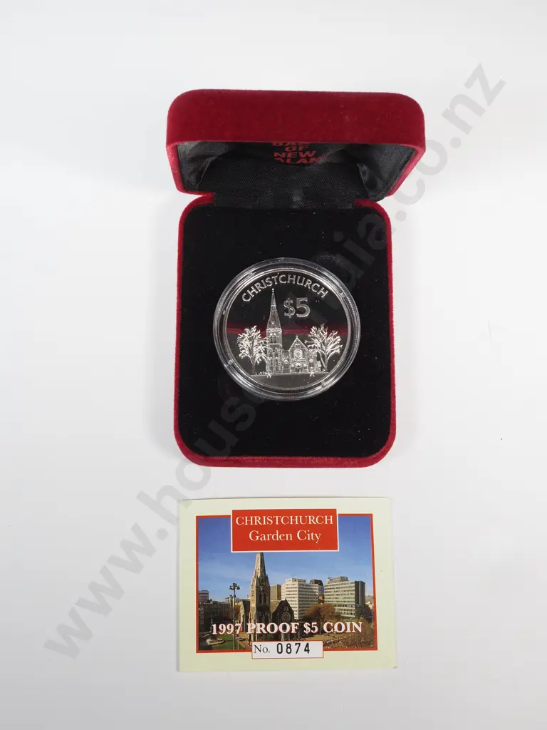 1997 Christchurch Proof Coin - One Ounce Sterling Silver Image 1++