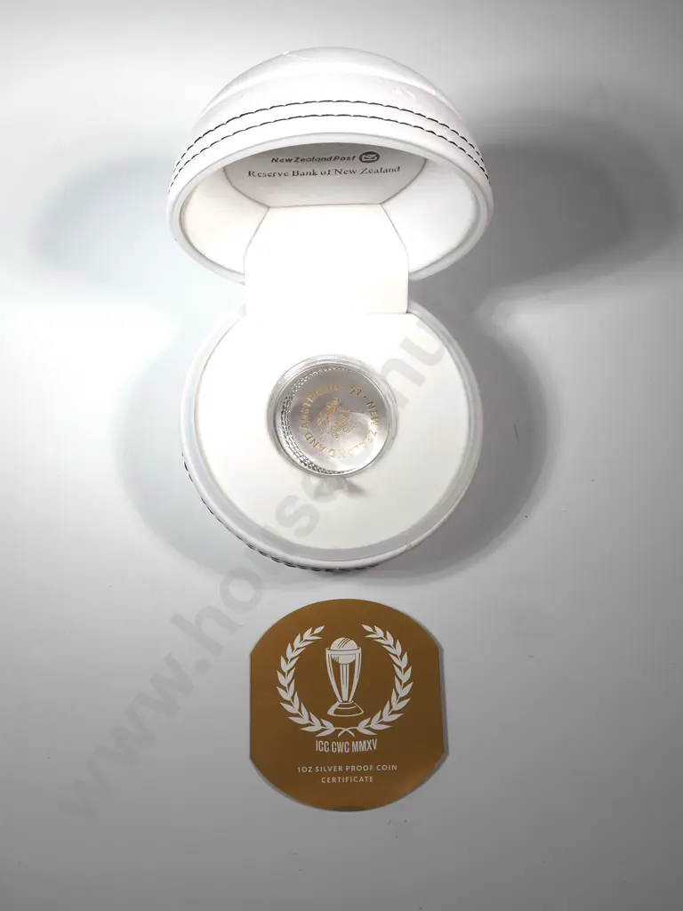 2015 New Zealand ICC Cricket World Cup Silver Ounce Coin  Image 1++