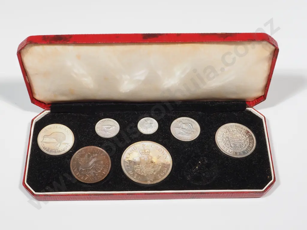 1953 New Zealand Proof Set - Missing Half Penny  Image 1++