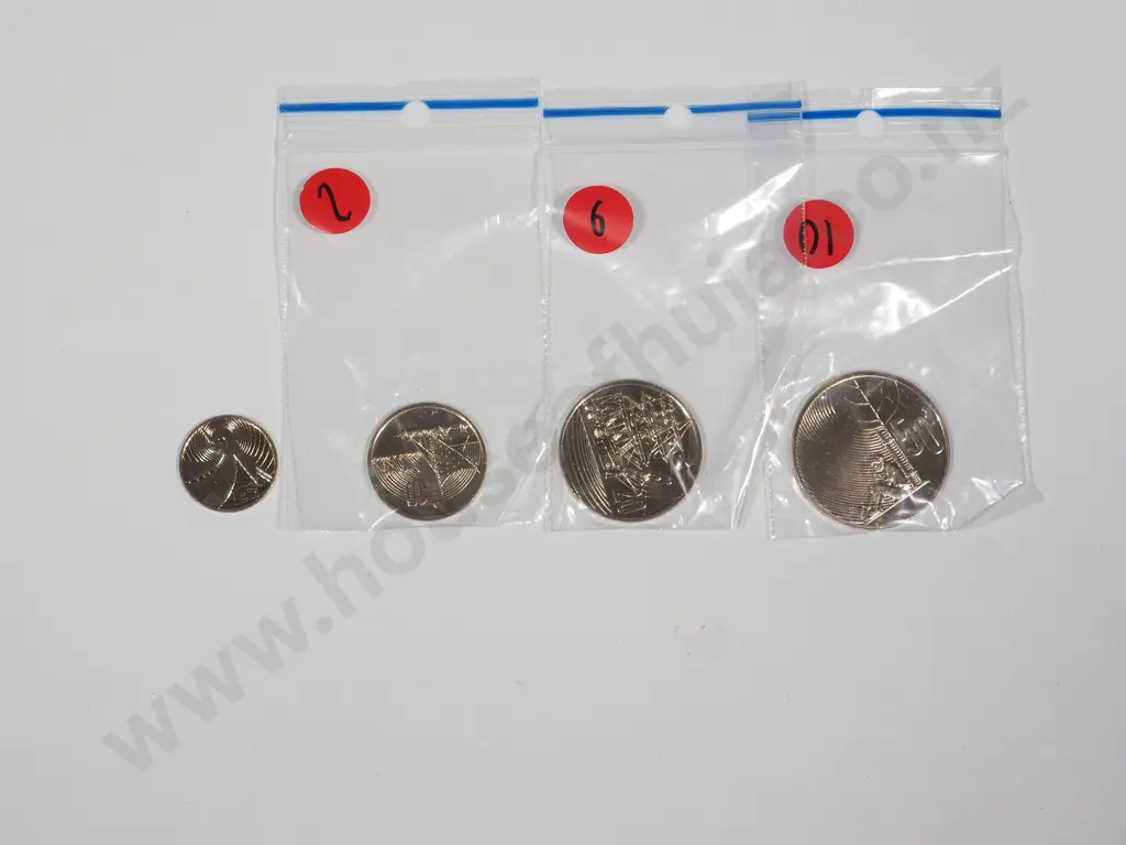 1990 New Zealand Silver Proof Coins - 5/10/20/50 Cent Coins  Image 1++