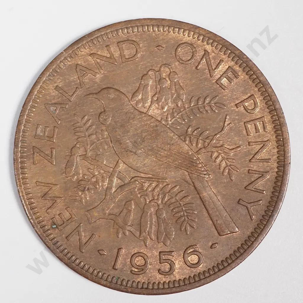 1956 New Zealand Penny - Traces of Mint Lustre  Image 1++
