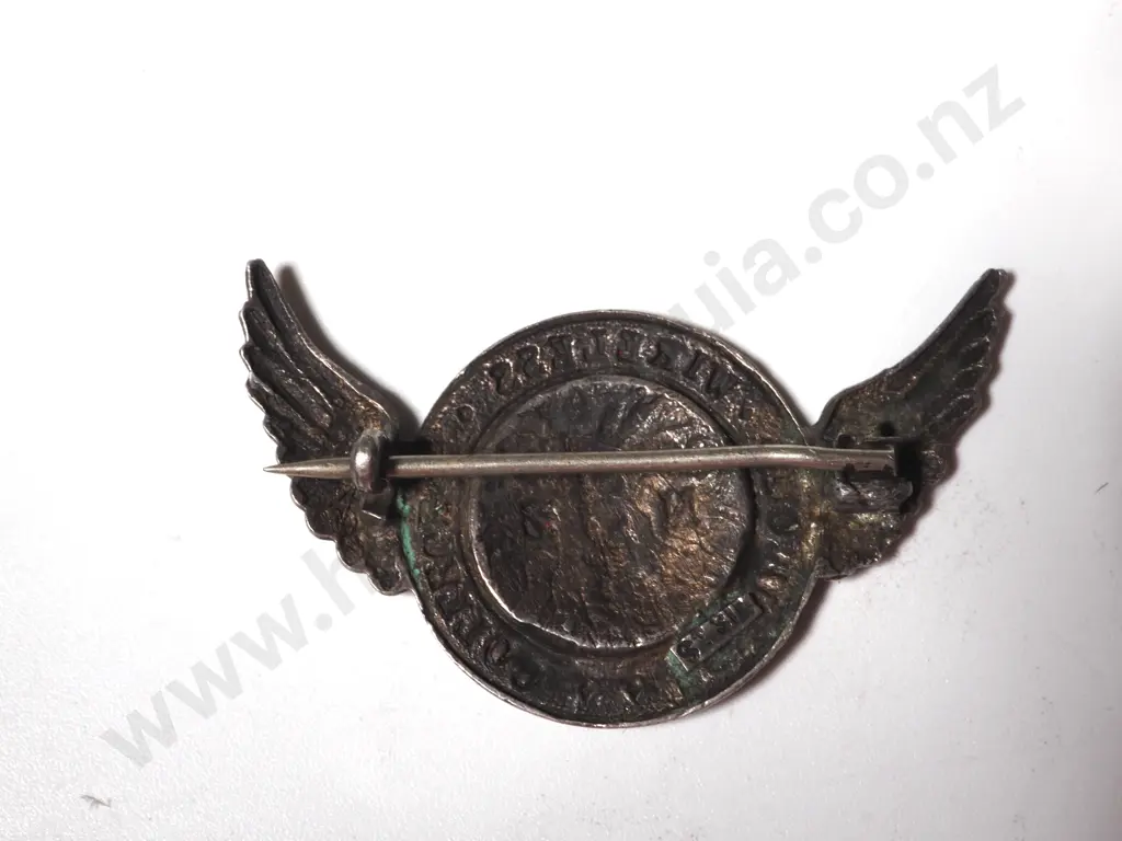 Sterling Silver Wireless Dominion College Badge Image 1++