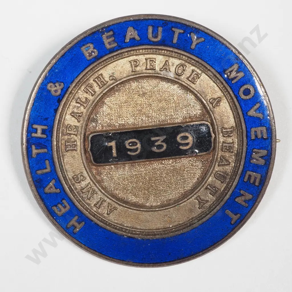 Healthy & Beauty Movement 1939 Sterling Silver Badge Image 1++