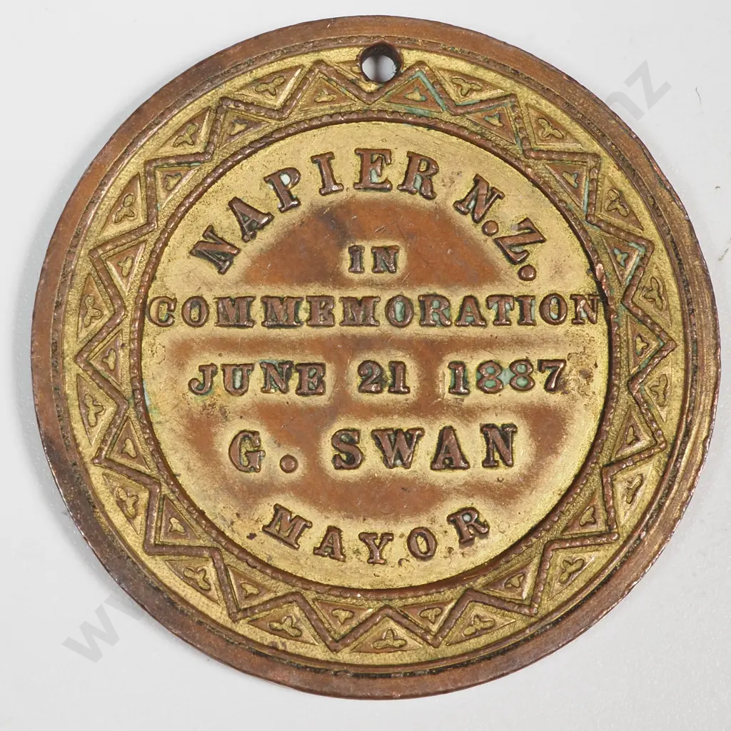 1887 Napier Commemoration G Swan Mayor  Image 1++