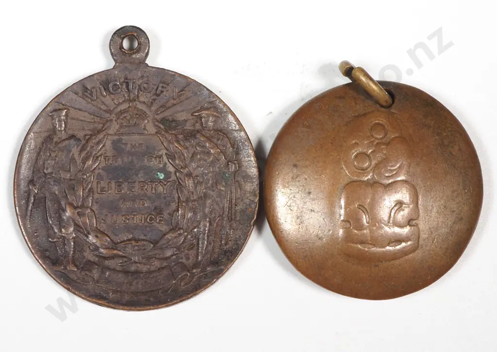 Australian Token & Half Penny Pendant - Worn  Image 1++