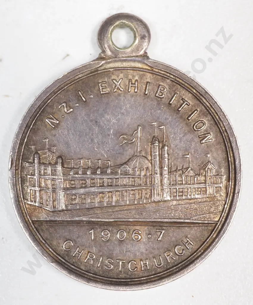 1906-07 Christchurch Exhibition Silver Medal  Image 1++