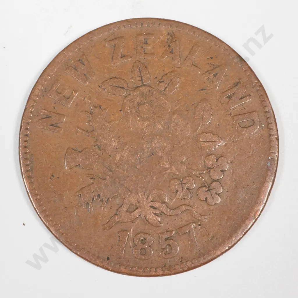 1857 New Zealand Token - Somerville Wholesale Family Grocer - Auckland  Image 1++