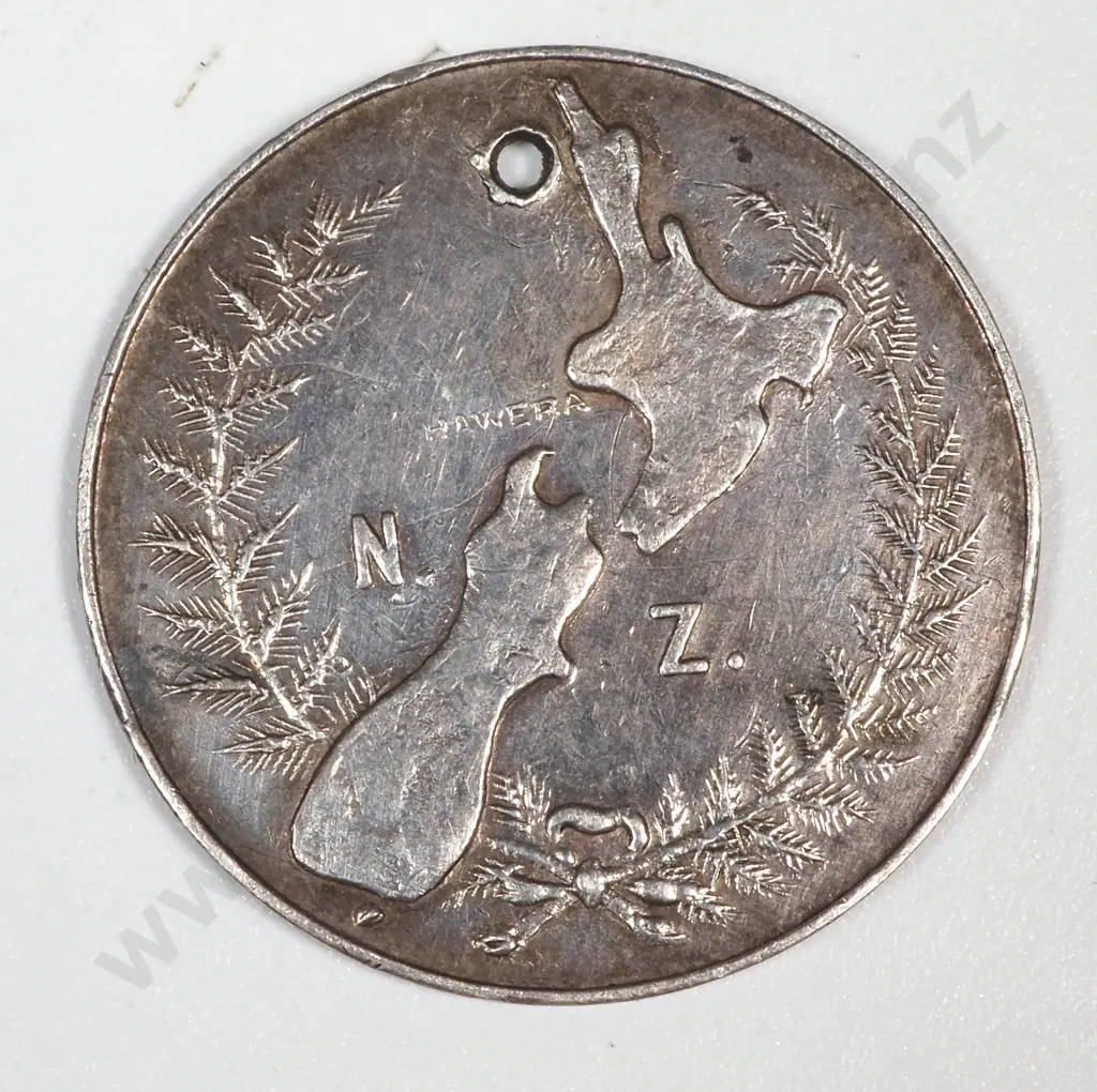 1910 Hawera Dominion Dairy Show Silver Token  Image 1++