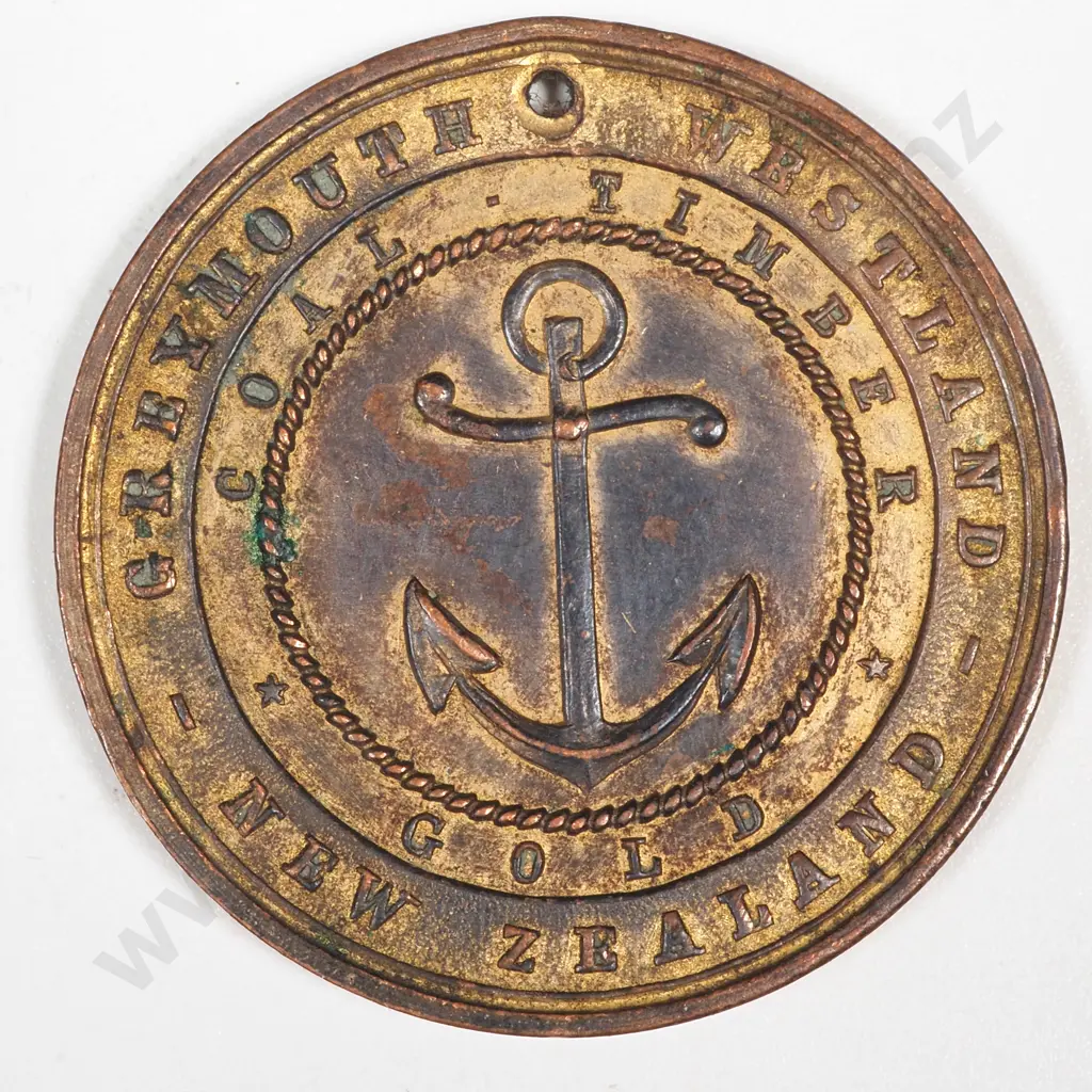 1900-1901 Greymouth - Westland - Coal / Timber / Gold Centennial Medal Image 1++