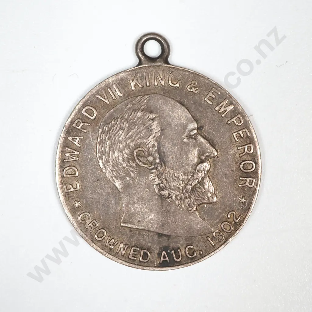 1902 New Zealand Lawrence Coronation Celebration - 21.25mm Silver - Image 1++