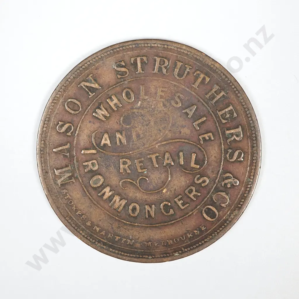NZ Christchurch Penny Token - Mason Struthers  Image 1++