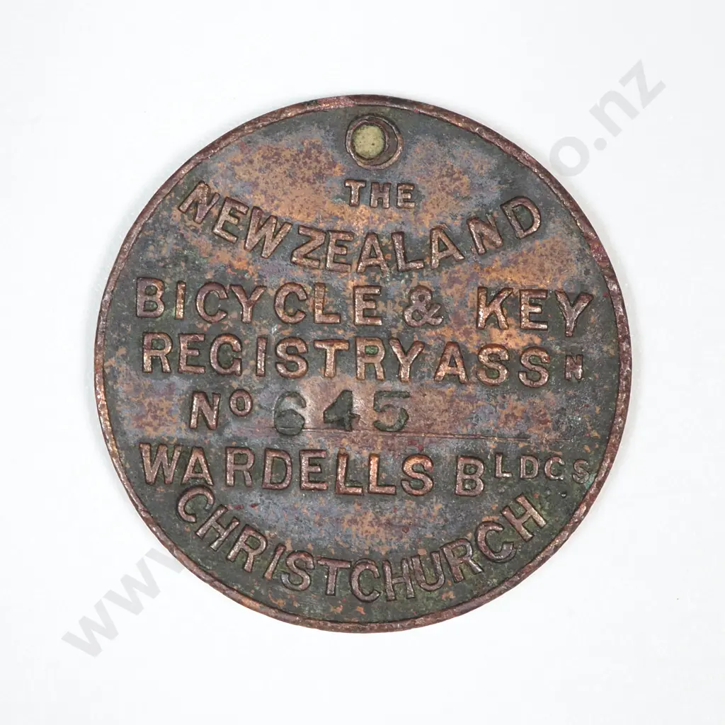 New Zealand Bicycle & Key Registry 5/ Reward - Wardens Building Christchurch - CV $500 Image 1++