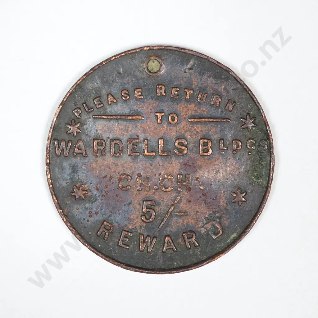 New Zealand Bicycle & Key Registry 5/ Reward - Wardens Building Christchurch - CV $500 Image 1++
