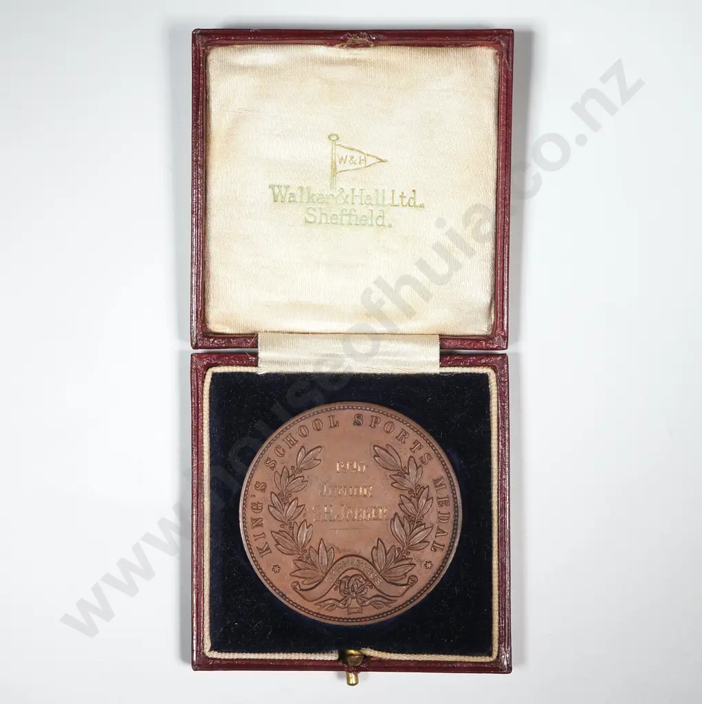 1926 Kings School Sports Medal for Gymnastics in Walker & Hall Case  Image 1++