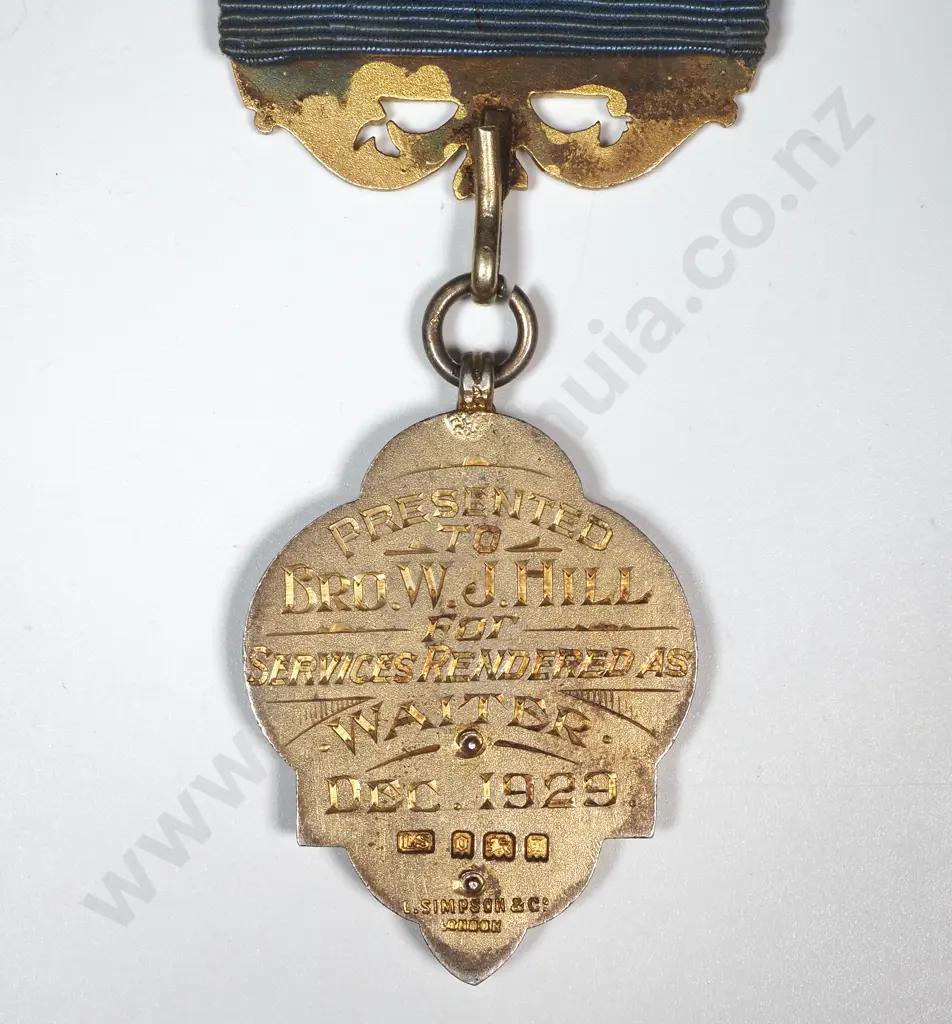 Masonic Medal 1929 w English Hallmarks Image 1++