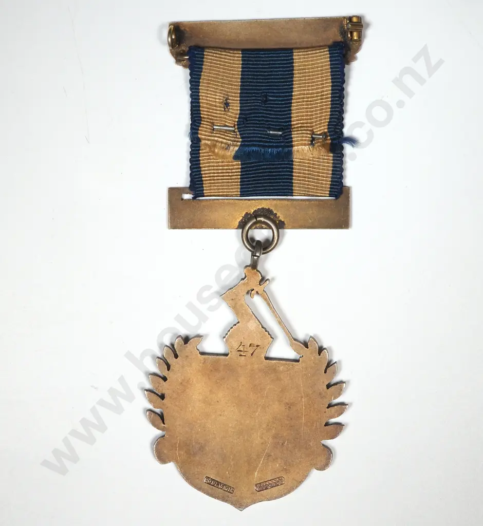1925 Sterling Silver New Zealand Combined Forces Lodge Badge by Young & Co Auckland  Image 1++