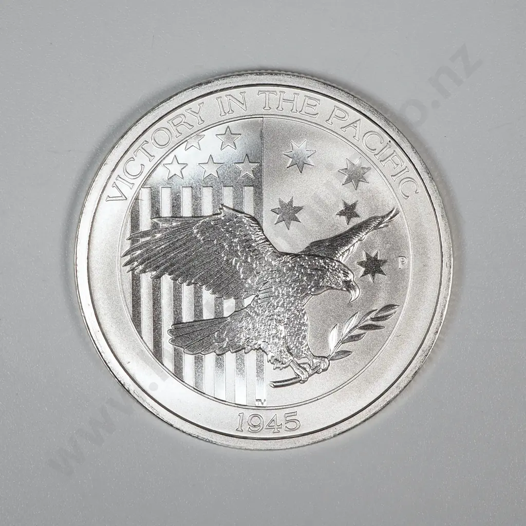 2016 Australia "1945 Victory in the Pacific" 50 Cent .999 Silver Coin 15.8 Grams Image 1++