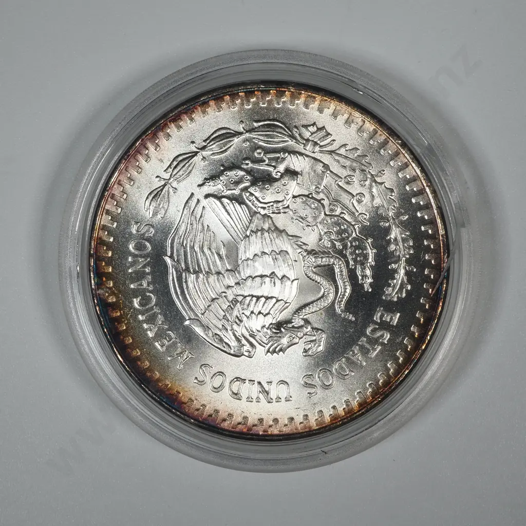 1985 Mexico One Ounce Libertad Silver Coin Image 1++