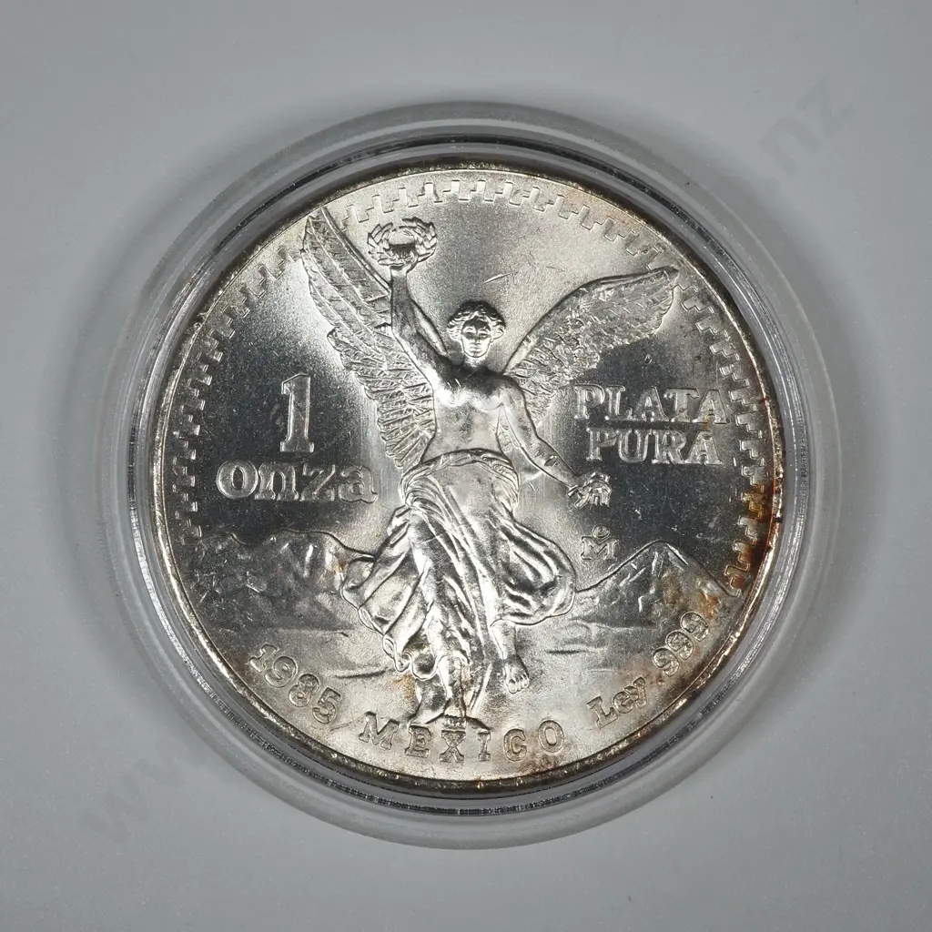 1985 Mexico One Ounce Libertad Silver Coin Image 1++