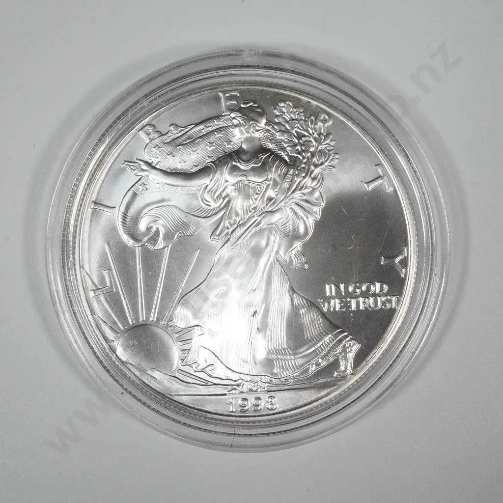 1998 United States Liberty Dollar Silver Ounce Coin  Image 1++