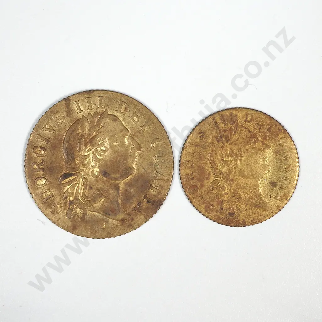 Two United Kingdom Gambling Tokens - Full & Half  Image 1++