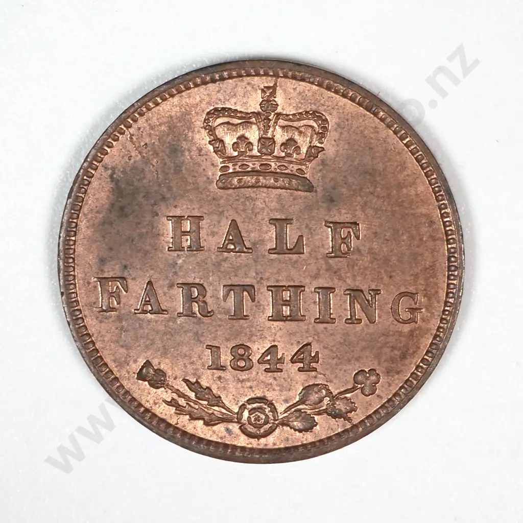 1844 United Kingdom Half Farthing AUNC CV $150 USD  Image 1++