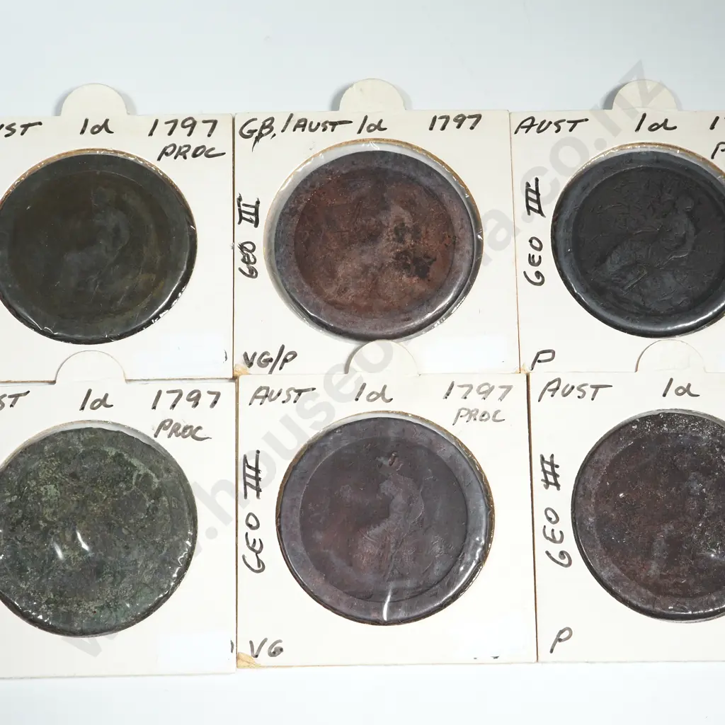 Six Cartwheel Pennies - Individually Carded Image 1++