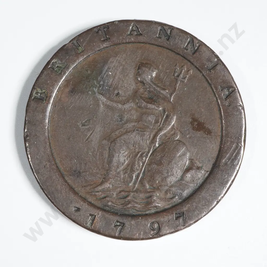 1797 United Kingdom Cartwheel Two Penny Coin  Image 1++