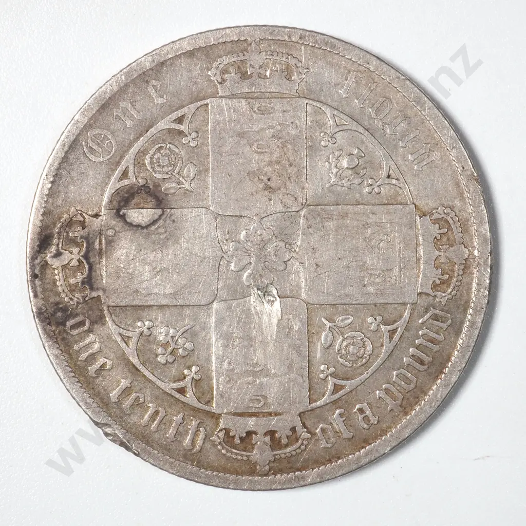 United Kingdom Gothic Florin - Worn  Image 1++