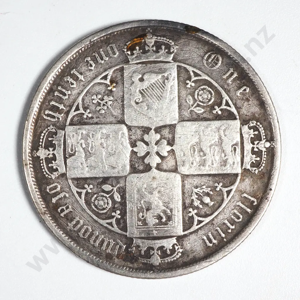 1873 United Kingdom Gothic Florin  Image 1++