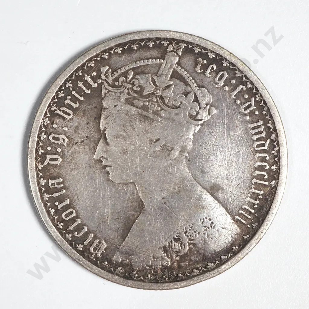 1873 United Kingdom Gothic Florin  Image 1++