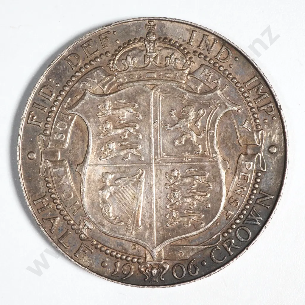1906 United Kingdom Halfcrown EF CV USD $300 Image 1++