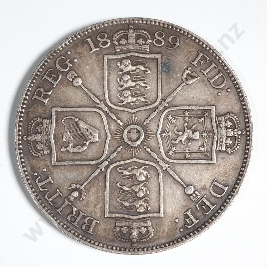 1889 United Kingdom Double Florin  Image 1++