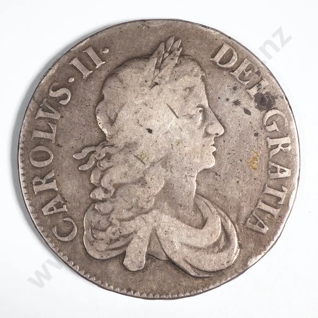 1668 United Kingdom Charles II Half Crown  Image 1++